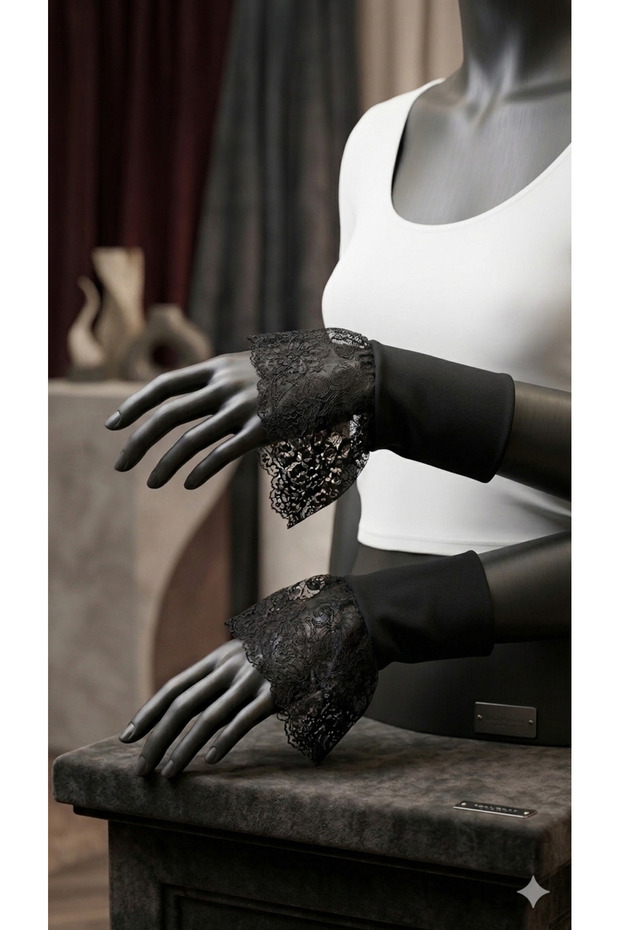 Black Tulle Cuff Sleeves