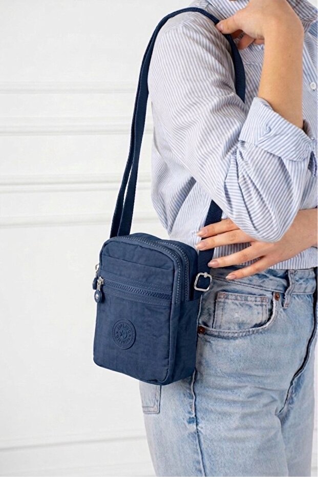 Water Resistant Clinker Fabric Multi-Pocket Phone Holder Wallet with Adjustable Strap