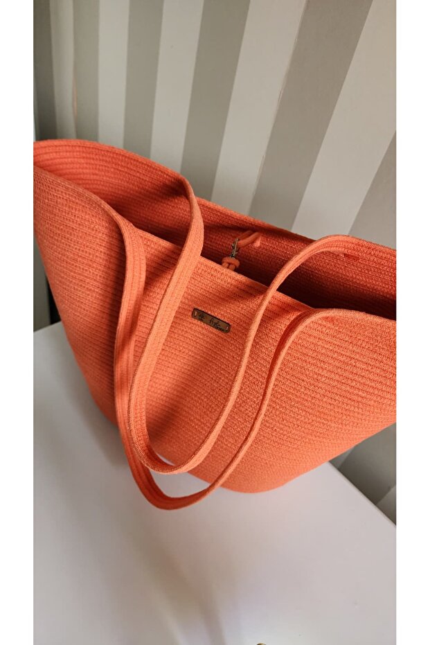 Handmade Beach Bag, Shoulder Bag, Rope Bag, Straw Bag
