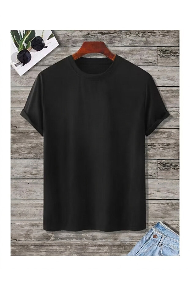 Unisex Timeless Plain Basic Compact T-Shirt - 1