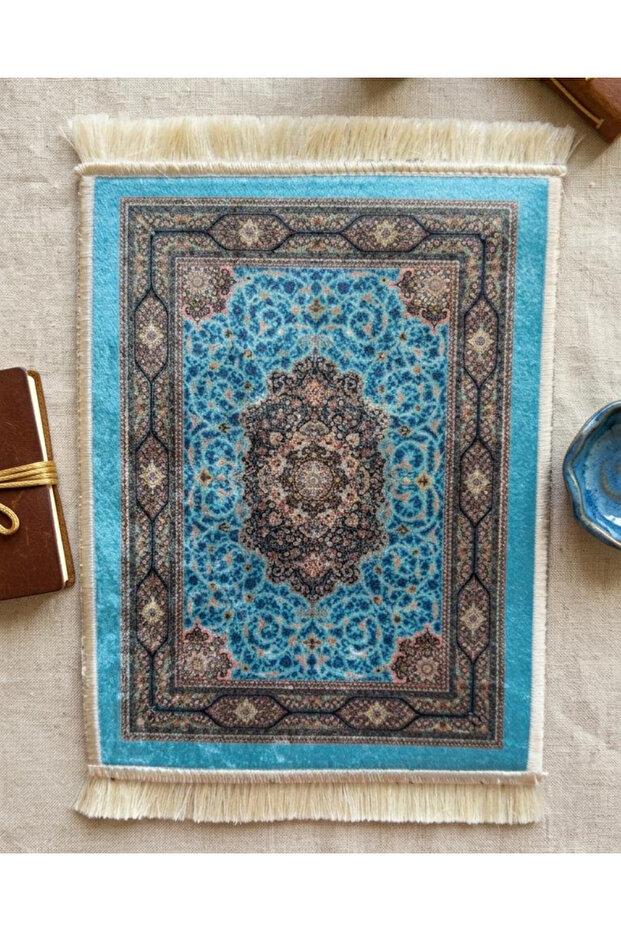 Bag Size Prayer Mat - Can Be Used as a Mouse Pad - 21 - Blue