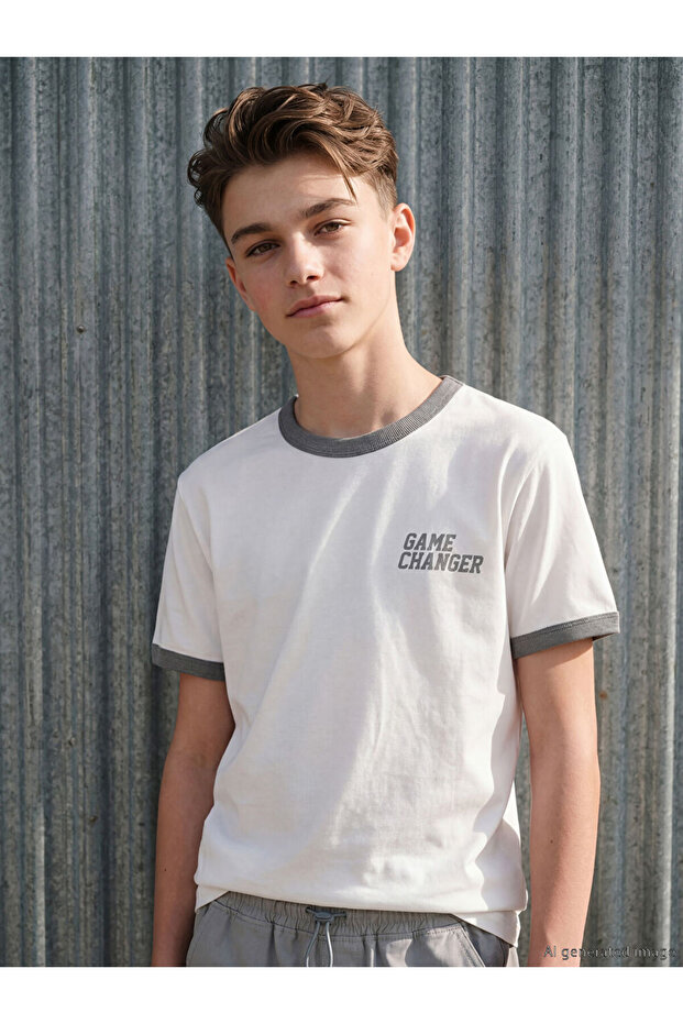 I Zero Roba Collar Printed Boy's T-Shirt from Freezen Store