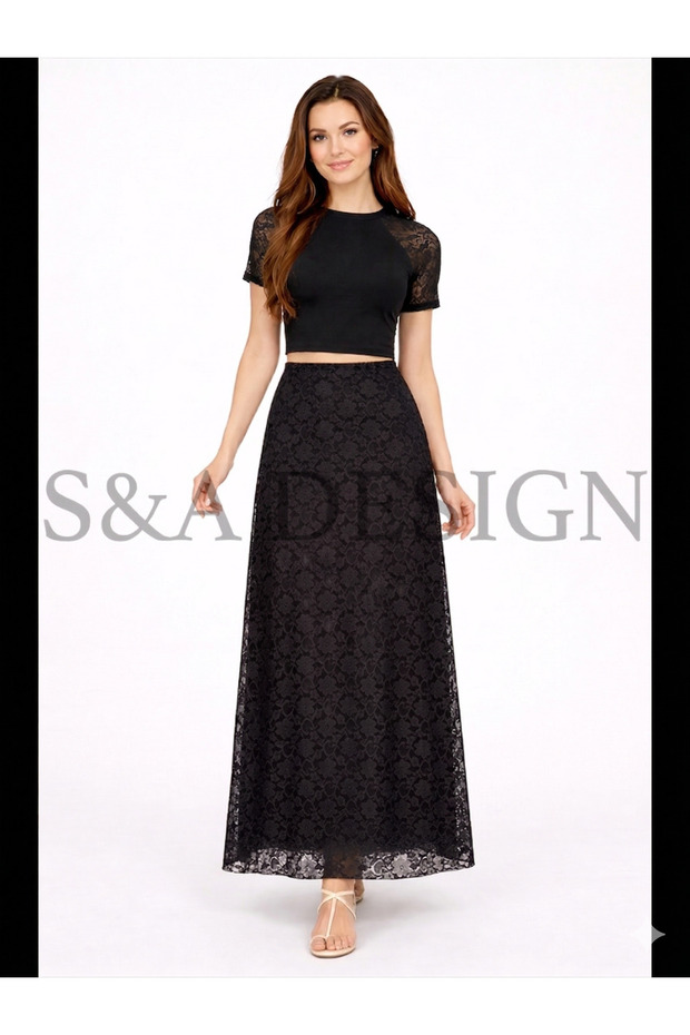 Lace High Waist Elastic Comfortable Long a Quality Premium Skirt (Suitable for Hijab)
