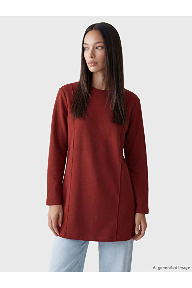 Esvab • Modern & Distinctive Zero Roba Collar Women's Sweatshirt Tunic