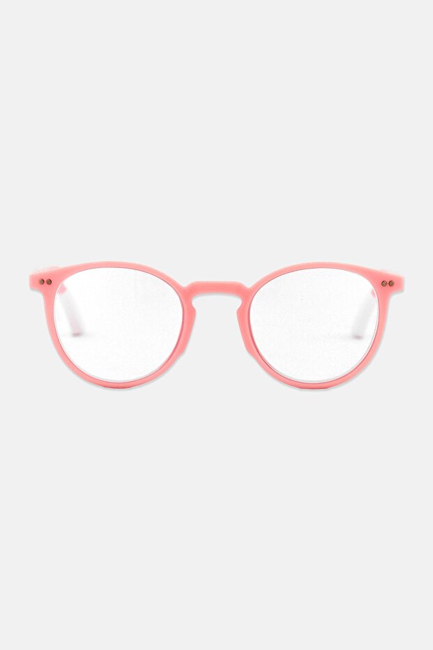 Women WRS6188S Round Reading Glasses, Light Pink
