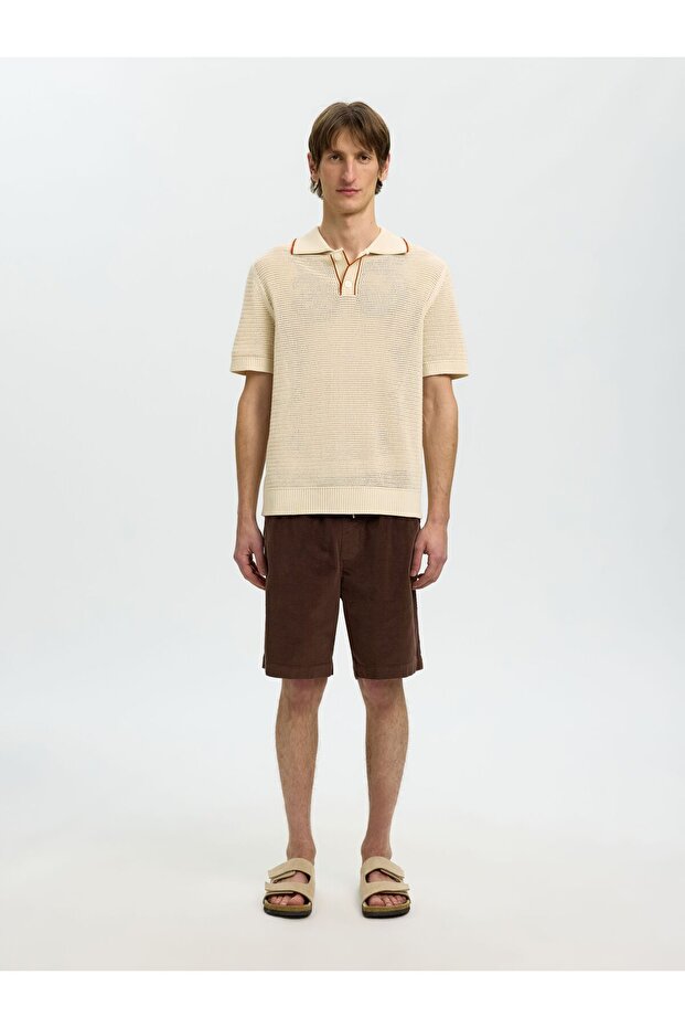 Polohemd aus Strick Kurzarm - 4