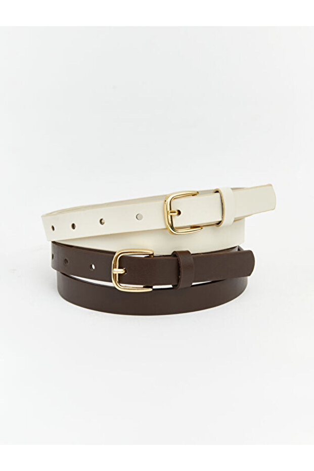 Rmz Gi̇yi̇m Farkiyla Women's Leather Look Belt 2-Pack