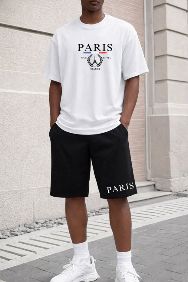 Men'S/Women's Shorts Set | Premium Oversize T-Shirt and Shorts 2-Piece Set | Summer Comfortable Sportswear