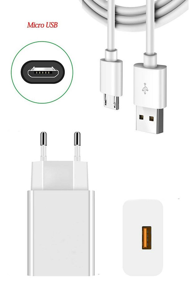 Micro Usb Girişli Cihazlara uyumlu Hızlı Şarj Aleti Micro Usb 15w Hızlı Şarz Kablo Ve Adaptörü - 1