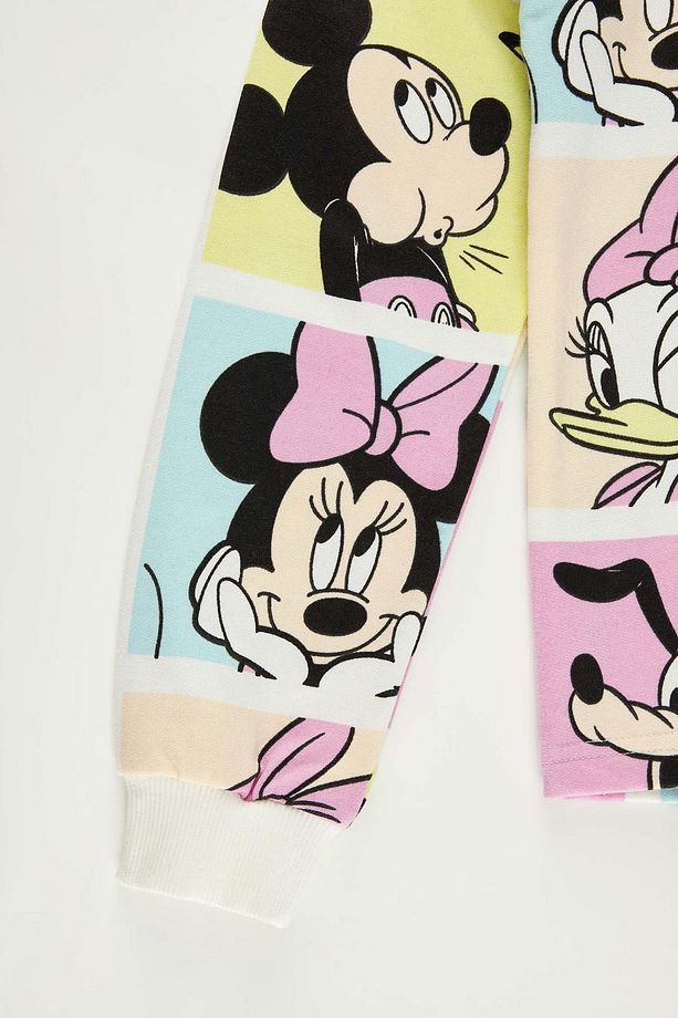 Kız Çocuk Mickey Mouse Lisanslı Crop Sweatshirt - 7
