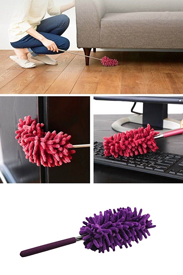 Practical Telescopic Microfiber Dusting Brush - Extendable Apparatus - 1