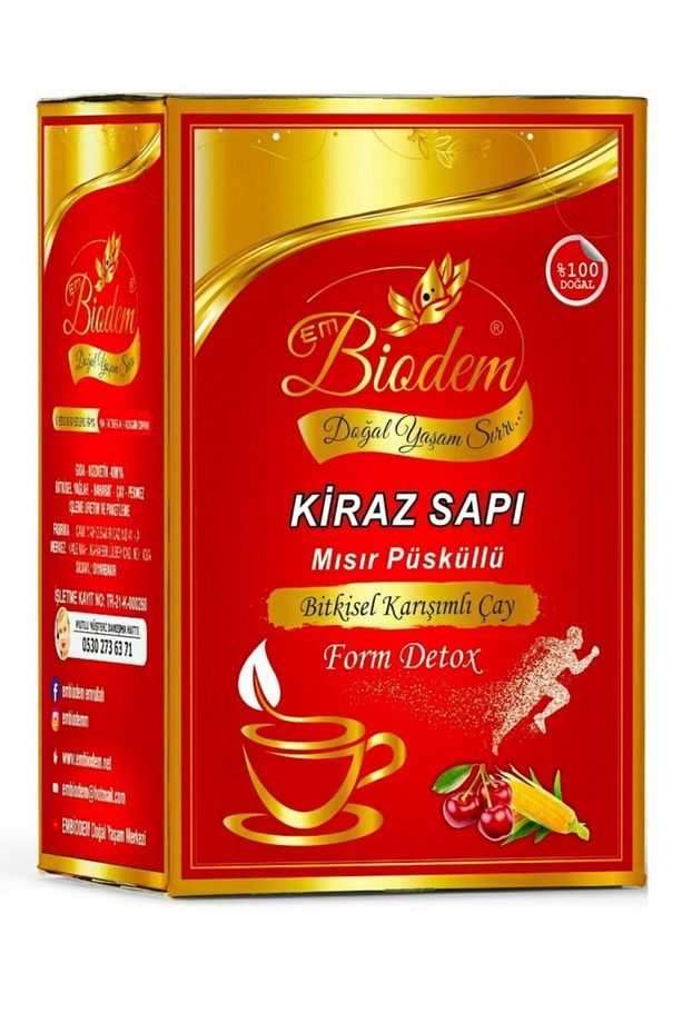 Kiraz Sapı Mısır Püsküllü Bitkisel Form Detox Çayı 30’lu Süzen Poşet Çay - 1 Kutu - 1