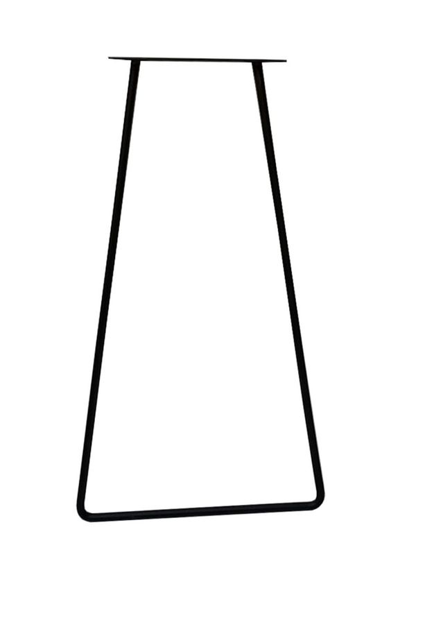 90 Cm Boyunda Erlenmayer Model Geniş Tabanlı Siyah Rustik Tarz Has Demir Masa Sehpa Ayağı - 1