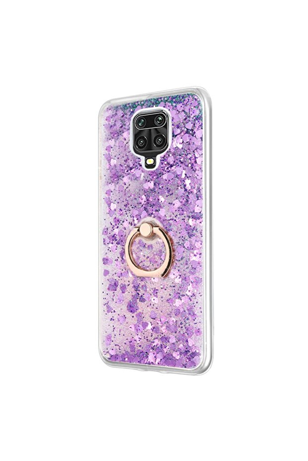 Redmi Note 9 Pro Kılıf Glitter Liquid Holder Mor - 2