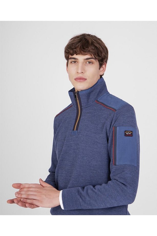 Men's Zıpped Pullover C.w. Wool - 1