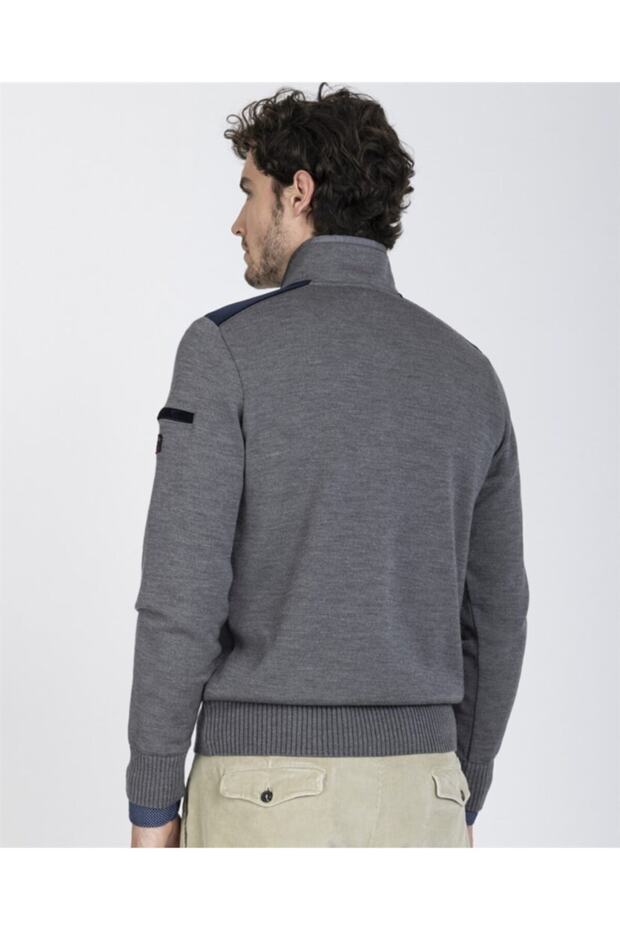 Men's Zıpped Pullover C.w. Wool - 3