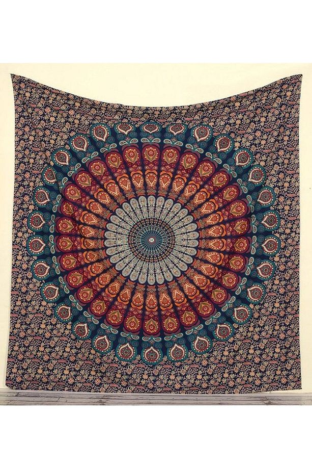 1.kalite Mandala Desen Duvar Örtüsü Duvar Halısı Tapestry - 1