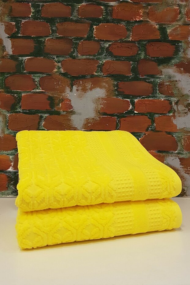 Lyre 50x90 2 حزمة منشفة صفراء