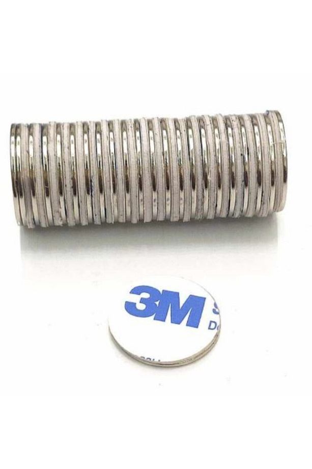 Yapışkanlı Yuvarlak Neodyum Mıknatıs D10x3 Mm Çap - 10 Adet - Güçlü Neodyum Mıknatıs Magnet - 3