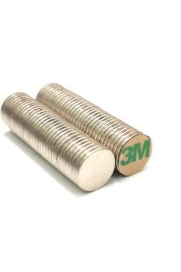 Yapışkanlı Neodyum Mıknatıs D10x1mm Çap - 7 Adet - Güçlü Neodyum Mıknatıs Magnet - 3
