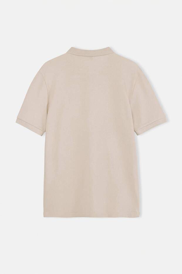 Siyah-Taş 2'li Regular/Normal Kesim %100 Pamuklu Polo Yaka T-shirt TMNSS25PO00022 - 4