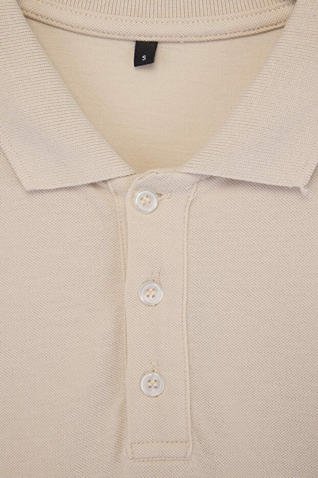 Siyah-Taş 2'li Regular/Normal Kesim %100 Pamuklu Polo Yaka T-shirt TMNSS25PO00022 - 3
