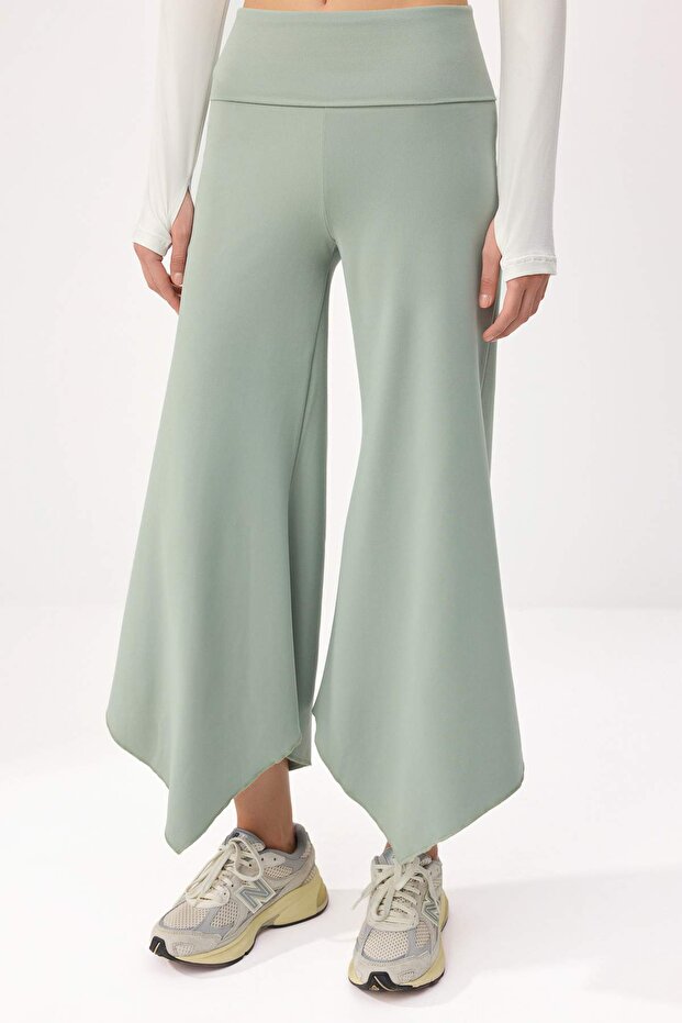 Mint Fırçalı Soft Kumaş Asimetrik Spor Yoga Pantolonu/ Eşofman Altı THMSS26EA00001 - 6