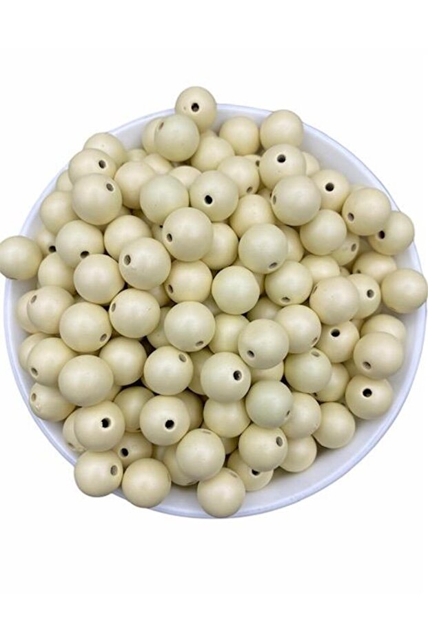 12mm Matte Metallic Cream Color Beads, Beads for Bag Making (100Gr ~100 Pieces Beads)