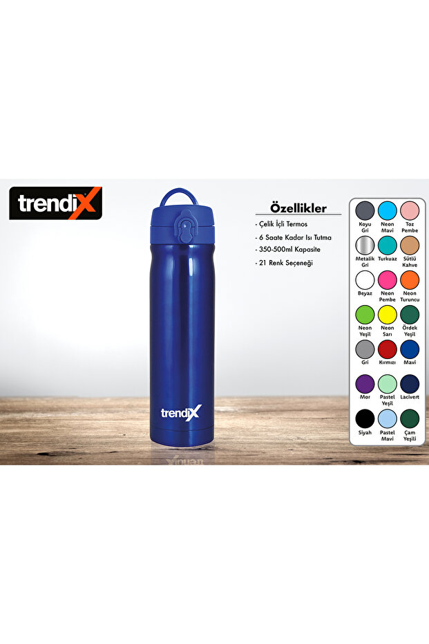 Çelik İçli Matara 500 ml Mavi U5000-MA - 2