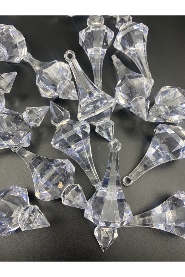 4 Large Minare Model Acrylic Pendant, Acrylic Bead Dangle Chandelier Stone Lampshade Bead