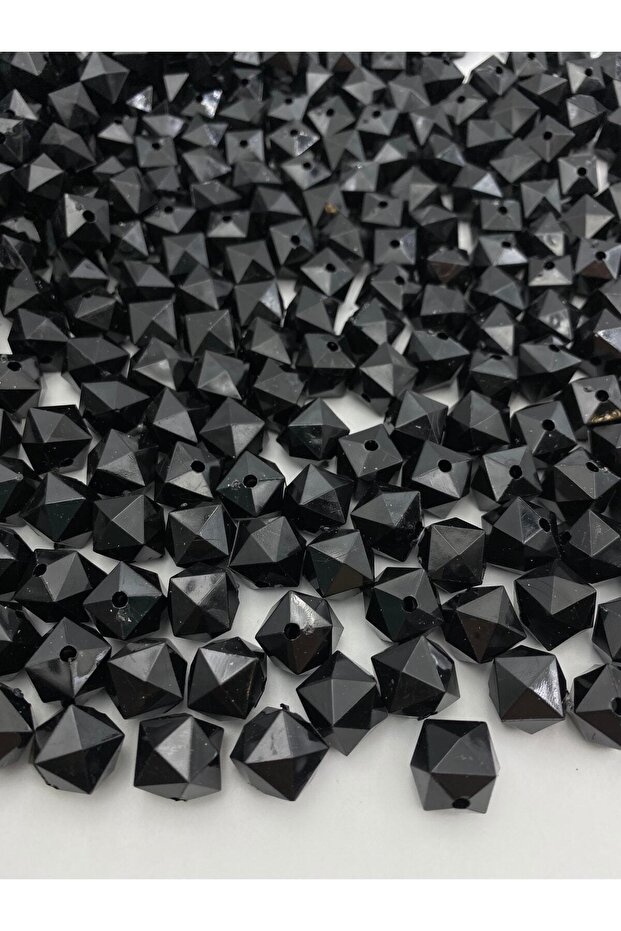 100gr 14mm Black Color Cube, Cubic Model Acrylic Beads, jewelry, bag Beads (100gr,~80pcs)