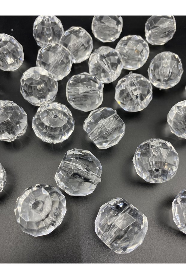 4 Pieces of Cut Earth Model 30mm Diamond Cut Acrylic Beads Chandelier Stone, Lampshade Beads