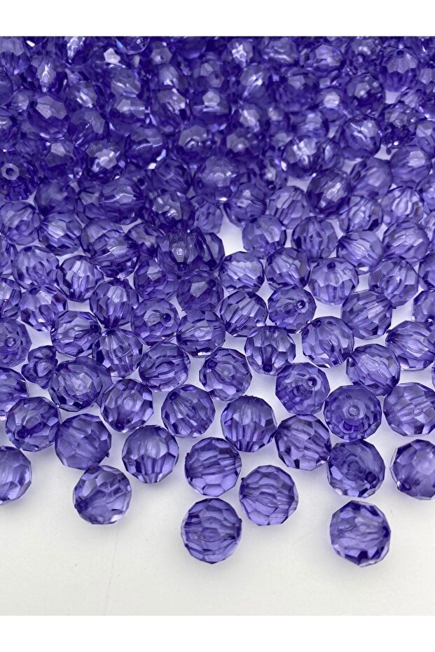 12mm Purple / Dark Lilac Color Honeycomb Model Acrylic Beads, Bag Making Beads (100gr, ~120 Pieces)