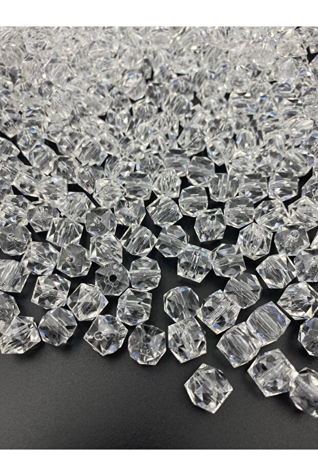 100gr 12mm Transparent Color Cube, Cubic Model Acrylic Beads, jewelry, bag Beads (100gr,~110 Pieces)