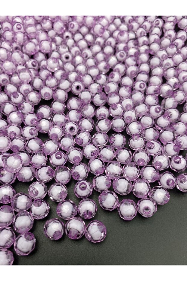10mm Inside Beaded Lilac Color Acrylic Honeycomb Model Beads, jewelry, bag Beads (100GR, ~200 PCS)