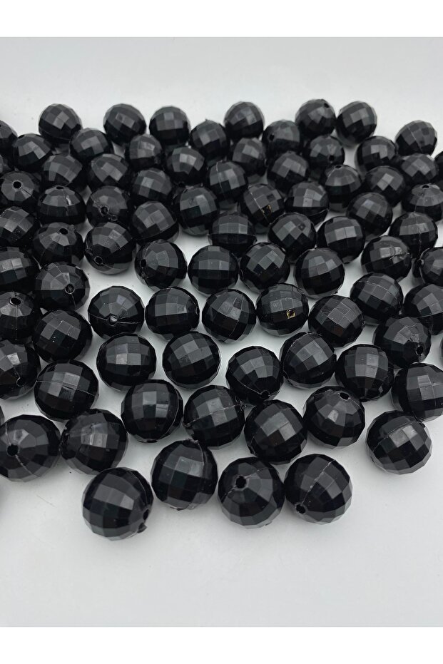 18mm Black Color World Model Acrylic Beads, Jewelry, Bag Making Beads (100gr,~28 Pieces)