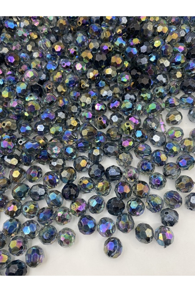 14mm Janjan Smoked / Gray Honeycomb Model Acrylic Beads, shiny Jewelry Making Hobby Beads (100gr,~80Pcs)