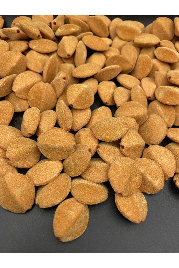 100gr Orange Color Flat Almond Model Velvet Beads Jewelry,Bag Making Bead (~32Pcs)