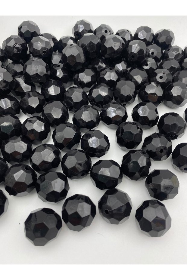 100gr 22mm Black Color Honeycomb Model Acrylic Beads, Jewelry, Bag Making Beads (100gr,~16 Pieces)