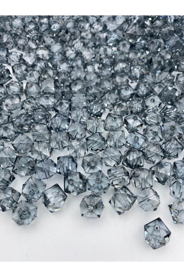 100gr 14mm Smoked / Gray / Anthracite Color Cube, cubic Acrylic Beads, jewelry, bag Beads (100gr, ~80pcs)