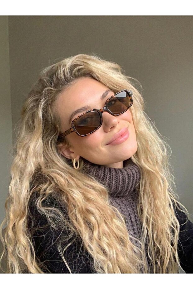 نظارات شمسية مربعة الشكل Miux Leopard Brown بإطار رفيع أنيق للجنسين موديل Uv400 للحماية