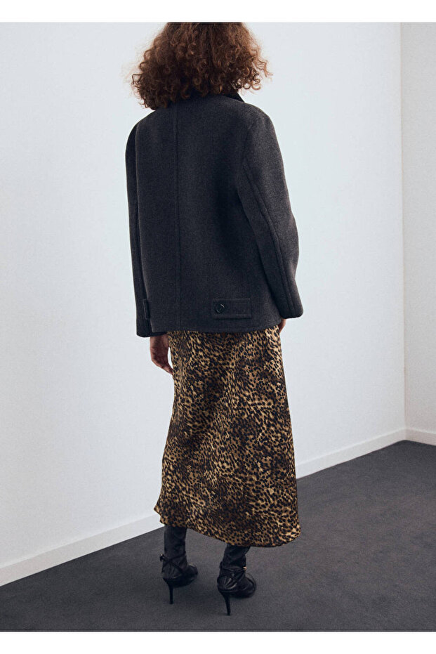 Leopard print satin skirt - 4
