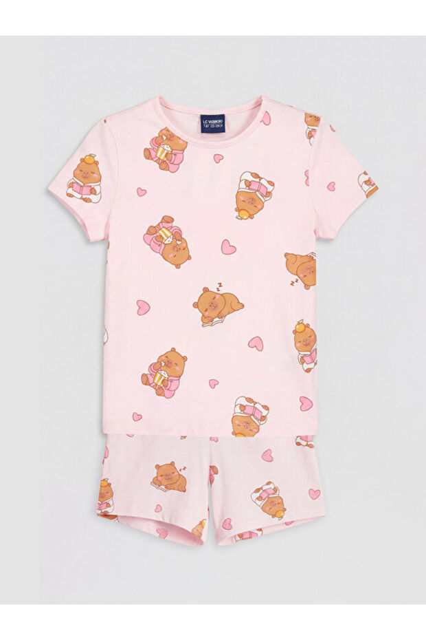I Zero Roba Collar Girl's Shorts Pajama Set from Freezen Store