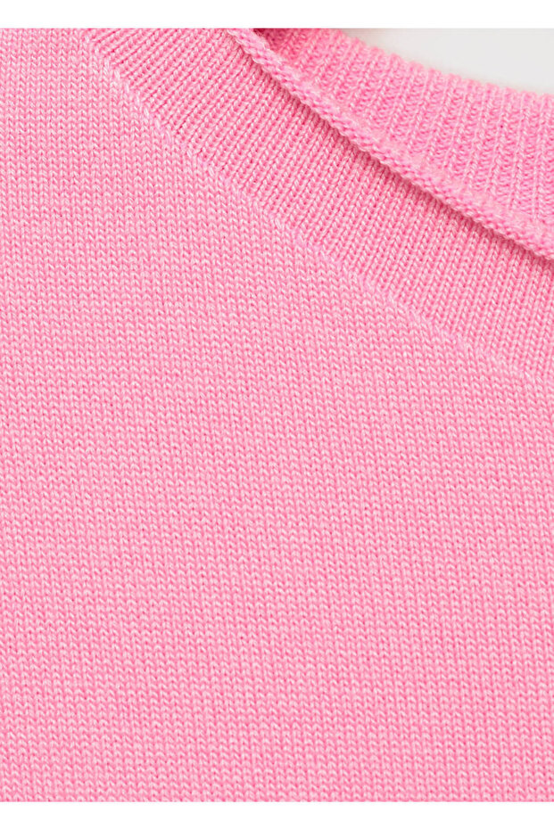 Schlanker Strickpullover mit kurzen Ärmeln - 7