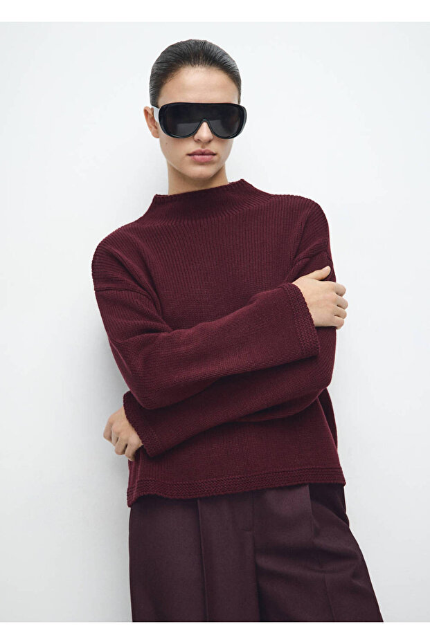 Perkins collar knitwear sweater