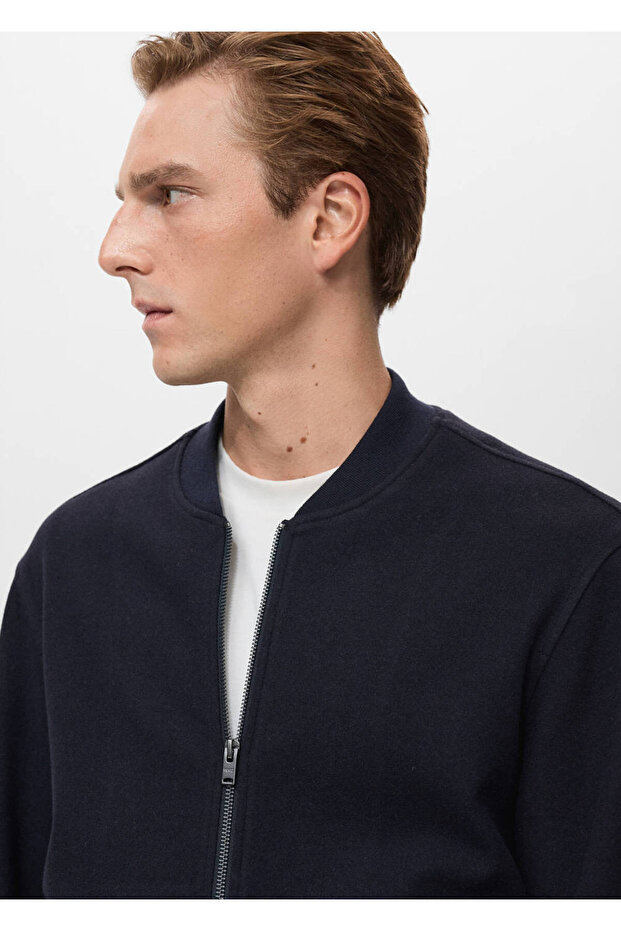 Fermuarlı bomber sweatshirt - 6