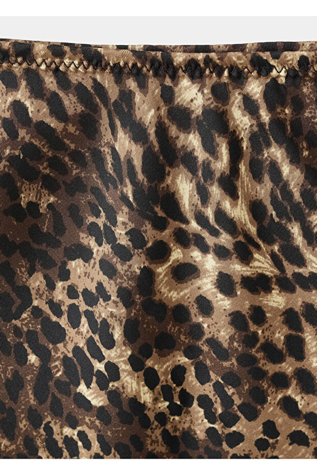 Leopard print satin skirt - 5