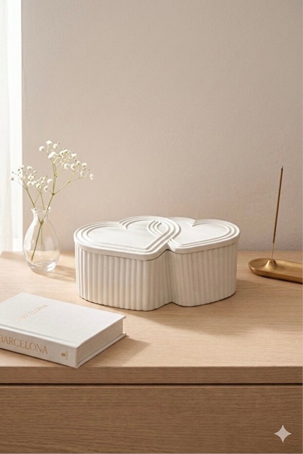Two Heart Decorative Boxes, Organizer