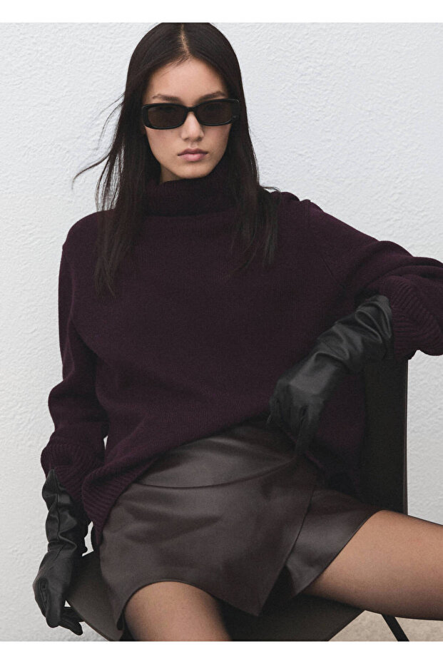 Leather look pants skirt