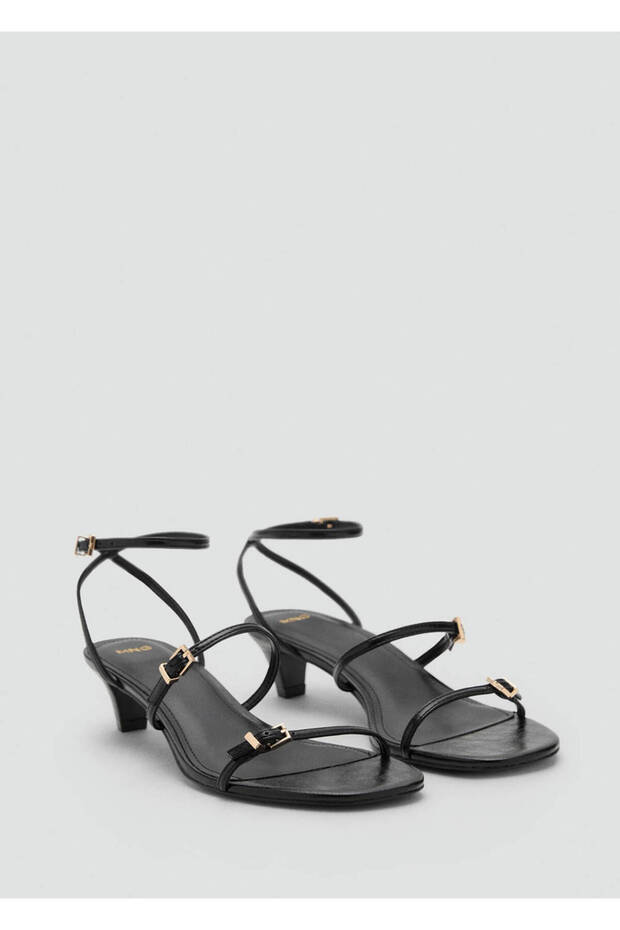 Kitten Heel Buckle Sandals